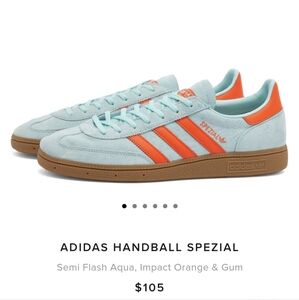 ADIDAS HANDBALL SPEZIAL Light blue and neon orange